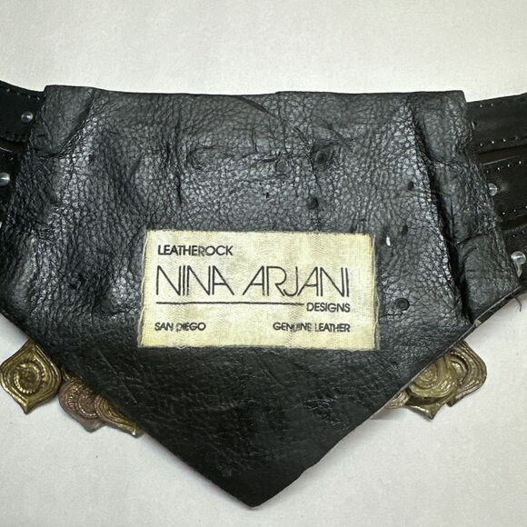 Nina Arjani Vintage Leatherock Glam Costume Statement Belt Womens Boho main image 7